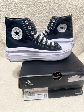 Converse Black & White Platform Chuck Taylor High-Top Sneakers
